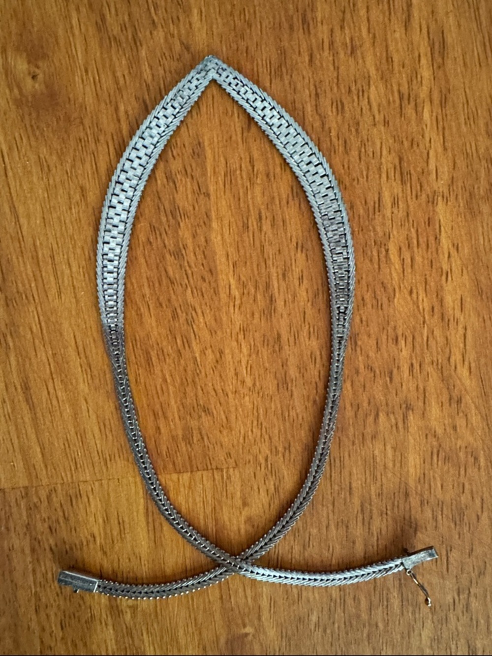 Silver V-Shaped Choker Necklace